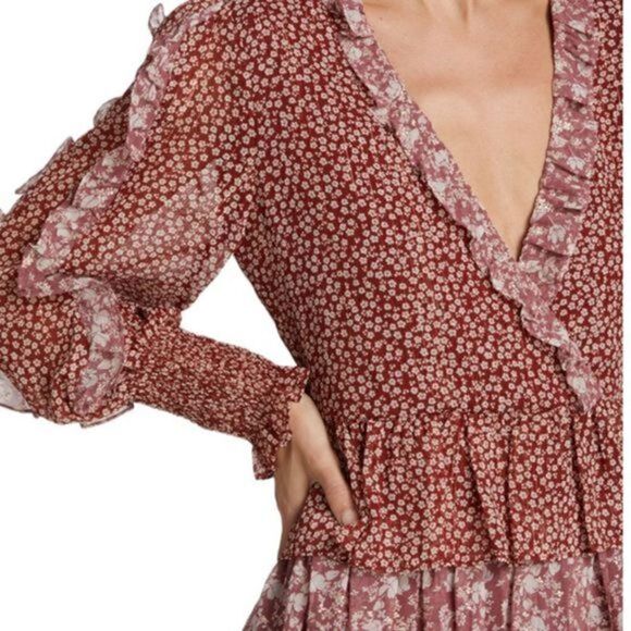 En Saison metallic floral minidress size XS NWT - Picture 6 of 6